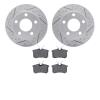 2602-74012 Geoperformance Drilled/Slotted Rotors w/5000 Euro Ceramic Brake Pads Kit, 1997-2005 Audi/Volkswagen, Position: Rear - image 1