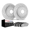 2602-74012 Geoperformance Drilled/Slotted Rotors w/5000 Euro Ceramic Brake Pads Kit, 1997-2005 Audi/Volkswagen, Position: Rear - image 2