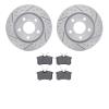 2602-74048 Geoperformance Drilled/Slotted Rotors w/5000 Euro Ceramic Brake Pads Kit, 1999-2005 Audi/Volkswagen, Position: Rear - image 1
