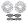 2602-74147 Geoperformance Drilled/Slotted Rotors w/5000 Euro Ceramic Brake Pads Kit, Fits Select Audi/Volkswagen, Position: Fron - image 1