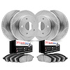 2604-02001 Geoperformance Slotted Brake Rotors w/5000 Euro Ceramic Brake Pads Kit, 1969-1977 Porsche, Position: Front and Rear - image 1