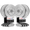 2604-42001 Geoperformance Drilled/Slotted Rotors w/5000 Euro Ceramic Brake Pads Kit, Fits Select Mopar, Position: Front and Rear - image 1