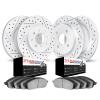 2604-54002 Geoperformance Drilled/Slotted Rotors w/5000 Euro Ceramic Brake Pads Kit, 2002-2004 Ford/Lincoln/Mercury/Mazda, Posit - image 1