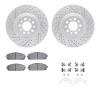 2612-42025 Geoperformance Drilled/Slotted Rotors w/5000 Euro Ceramic Brake Pads Kit & Hardware, Fits Select Mopar, Position: Fro - image 1