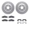 2612-46001 Geoperformance Drilled/Slotted Rotors w/5000 Euro Ceramic Brake Pads Kit & Hardware, 2004-2009 GM, Position: Front - image 1