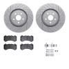 2612-46038 Geoperformance Drilled/Slotted Rotors w/5000 Euro Ceramic Brake Pads Kit & Hardware, 2009-2015 GM, Position: Front - image 1