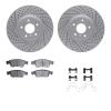 2612-68012 Geoperformance Drilled/Slotted Rotors w/5000 Euro Ceramic Brake Pads Kit & Hardware, 2007-2015 Infiniti/Nissan, Posit - image 1