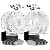 2614-07001 Geoperformance Drilled/Slotted Rotors w/5000 Euro Ceramic Brake Pads Kit & Hardware, 2013-2019 Mopar, Position: Front - image 1