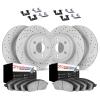 2614-27003 Geoperformance Drilled/Slotted Rotors w/5000 Euro Ceramic Brake Pads Kit & Hardware, 1983-1984 Volvo, Position: Front - image 1