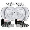 2614-48002 Geoperformance Drilled/Slotted Rotors w/5000 Euro Ceramic Brake Pads Kit & Hardware, 2006-2009 GM, Position: Front an - image 1