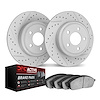 2702-54088 Geoperformance Drilled/Slotted Brake Rotors with Active Performance Pads Kit, Fits Select Ford/Lincoln/Mercury/Mazda, - image 1