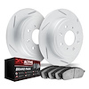 2702-80051 Geoperformance Slotted Brake Rotors with Active Performance Pads Kits, Fits Select Multiple Makes/Models, Position: R - image 1