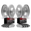 2704-27000 Geoperformance Drilled Brake Rotors with Active Performance Pads Kit, 2004-2007 Volvo, Position: Front and Rear - image 1