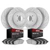 2704-31024 Geoperformance Drilled/Slotted Brake Rotors with Active Performance Pads Kit, 1995-1998 BMW, Position: Front and Rear - image 1