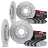 2704-31026 Geoperformance Drilled Brake Rotors with Active Performance Pads Kit, 1996-1998 BMW, Position: Front and Rear - image 1
