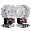 2704-59025 Geoperformance Drilled/Slotted Brake Rotors with Active Performance Pads Kit, 2013-2013 Acura/Honda, Position: Front  - image 1
