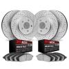 2704-68008 Geoperformance Drilled/Slotted Brake Rotors with Active Performance Pads Kit, Fits Select Infiniti/Nissan, Position:  - image 1