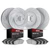 2704-72009 Geoperformance Drilled/Slotted Brake Rotors with Active Performance Pads Kit, 2000-2005 Multiple Makes/Models, Positi - image 1
