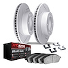 2712-46021 Geoperformance Slotted Brake Rotors with Active Performance Pads Kits & Hardware, 2004-2011 GM, Position: Rear