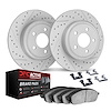 2712-54088 Geoperformance Drilled/Slotted Brake Rotors with Active Performance Pads Kit & Hardware, Fits Select Ford/Lincoln/Mer - image 1