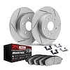 2712-67033 Geoperformance Slotted Brake Rotors with Active Performance Pads Kits & Hardware, Fits Select Multiple Makes/Models,  - image 1