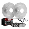 2712-74069 Geoperformance Slotted Brake Rotors with Active Performance Pads Kits & Hardware, 2005-2010 Audi/Volkswagen, Position - image 1