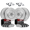 2714-03000 Geoperformance Drilled/Slotted Brake Rotors with Active Performance Pads Kit & Hardware, 2010-2016 Kia/Hyundai/Genesi