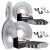2714-13066 Geoperformance Drilled Brake Rotors with Active Performance Pads Kit & Hardware, 2008-2008 Subaru, Position: Front an - image 1