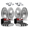 2714-13075 Geoperformance Drilled Brake Rotors with Active Performance Pads Kit & Hardware, Fits Select Multiple Makes/Models, P - image 1
