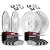 2714-32008 Geoperformance Drilled Brake Rotors with Active Performance Pads Kit & Hardware, 2013-2013 Mini, Position: Front and  - image 1