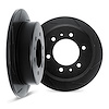 3002-23004 Slotted Brake Rotors [Black], 1971-1983 Renault, Position: Front, Rear