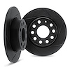 3002-52021 Slotted Brake Rotors [Black], 1984-1988 GM, Position: Rear - image 1