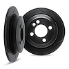 3002-67084 Slotted Brake Rotors [Black], 1979-1981 Infiniti/Nissan, Position: Rear - image 1