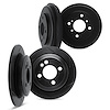 3004-02009 Slotted Brake Rotors & Drums Kit [Black], 1977-1982 Porsche, Position: Front and Rear - image 1