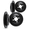 3004-16002 Slotted Brake Rotors [Black], 1969-1994 Alfa Romeo, Position: Front and Rear - image 1