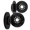 3004-27015 Slotted Brake Rotors [Black], 1991-1995 Volvo, Position: Front and Rear - image 1