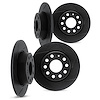 3004-31099 Slotted Brake Rotors [Black], 1996-1998 BMW, Position: Front and Rear - image 1