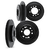 3004-40182 Slotted Brake Rotors [Black], Fits Select Multiple Makes/Models, Position: Front and Rear - image 1