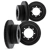 3004-46027 Slotted Brake Rotors [Black], 2006-2011 GM, Position: Front and Rear - image 1