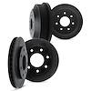 3004-54145 Slotted Brake Rotors & Drums Kit [Black], 1997-2004 Ford/Lincoln/Mercury/Mazda, Position: Front and Rear - image 1