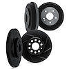 3004-59050 Slotted Brake Rotors & Drums Kit [Black], 2006-2011 Acura/Honda, Position: Front and Rear