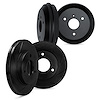 3004-63088 Slotted Brake Rotors & Drums Kit [Black], 2005-2016 Smart, Position: Front and Rear - image 1