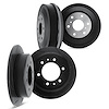 3004-76034 Slotted Brake Rotors & Drums Kit [Black], 1981-1985 Lexus/Toyota/Scion, Position: Front and Rear - image 1