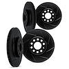 3004-80041 Slotted Brake Rotors [Black], 2007-2015 Ford/Lincoln/Mercury/Mazda, Position: Front and Rear - image 1