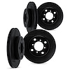 3004-80067 Slotted Brake Rotors [Black], 1984-1985 Ford/Lincoln/Mercury/Mazda, Position: Front and Rear - image 1