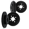3004-92038 Slotted Brake Rotors & Drums Kit [Black], 2002-2010 Multiple Makes/Models, Position: Front and Rear