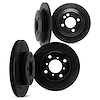 3004-92048 Slotted Brake Rotors [Black], 2002-2010 Renault, Position: Front and Rear