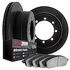 3102-40002 Slotted Brake Rotors with 3000-Series Semi-Metallic Brake Pads Kit [Black], 1973-1997 Mopar, Position: Front - image 1