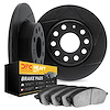 3202-42005 Slotted Brake Rotors w/Heavy-Duty Brake Pads [Black], 2003-2007 Mopar, Position: Rear - image 1