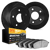 3202-47009 Slotted Brake Rotors w/Heavy-Duty Brake Pads [Black], 1969-1974 GM, Position: Front